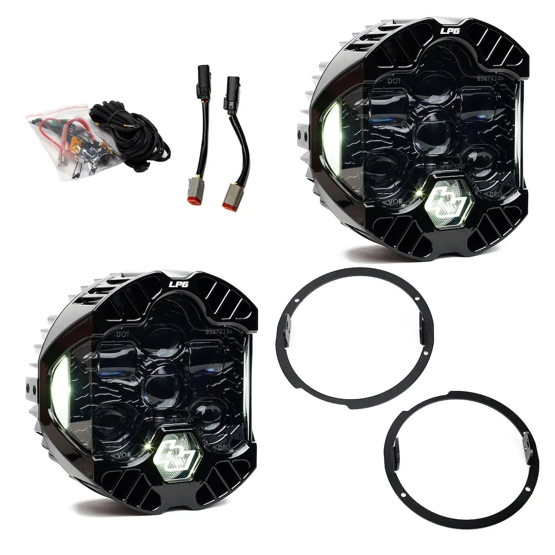 44-8310 – BAJA DESIGN Headlight Assembly, LED Bulb Projector Beam With Clear Daytime Running Light Clear 6 LED Bulbs ...